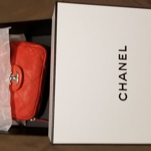 Chanel crazy stitch mini flap crossbody bag